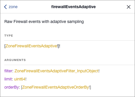 firewallEventsAdaptive data set definition