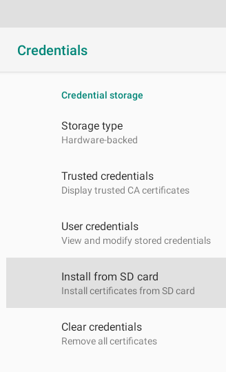 click install from SD card