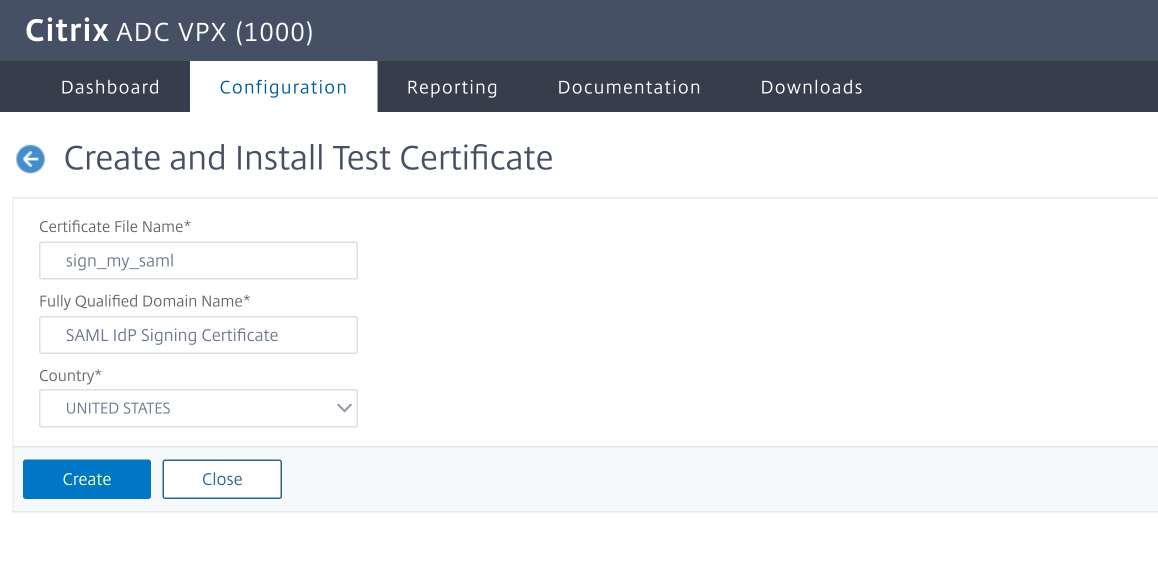 Citrix AD Create and Install Test Certificate