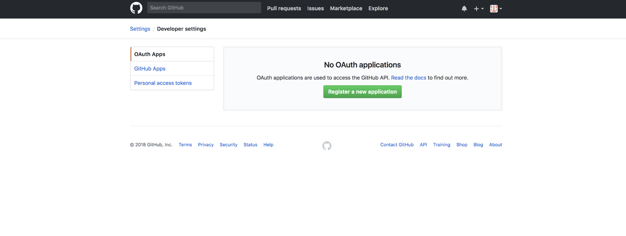 GitHub OAuth page