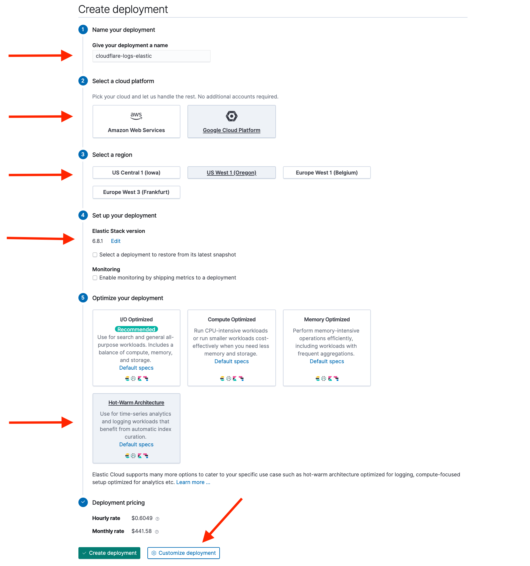 Create Elastic deployment part 1