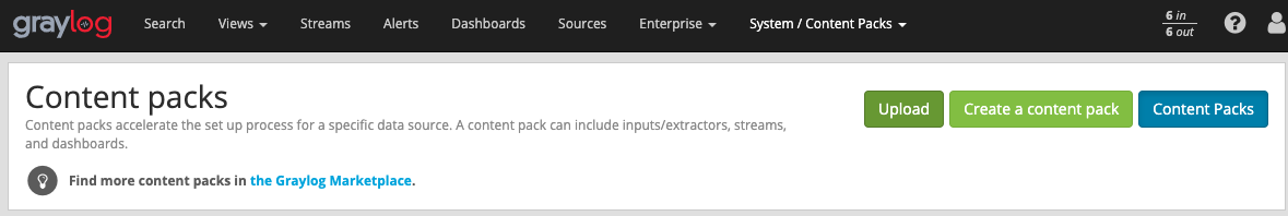 Graylog content packs