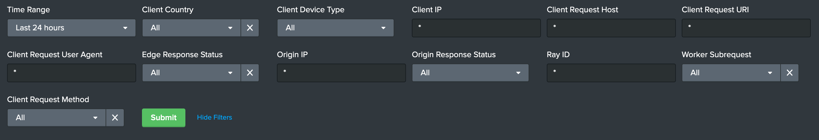 Splunk Cloudflare filters