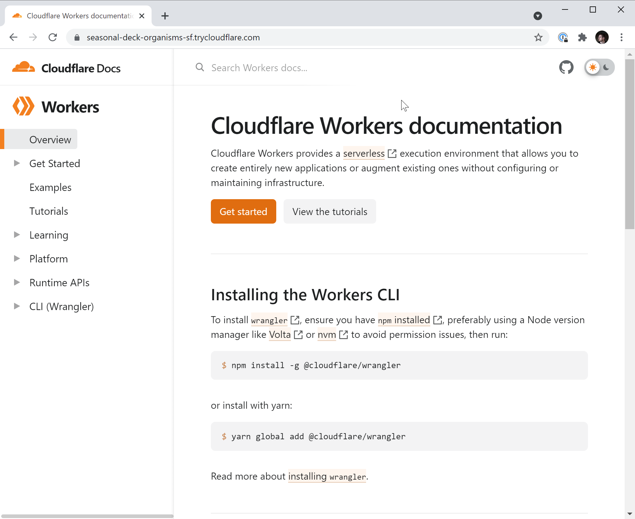 Cloudflare Tunnel example