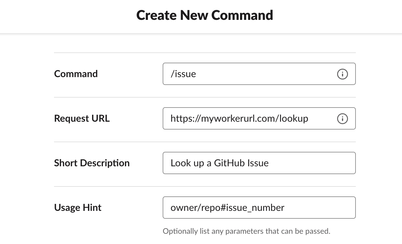 Create Slack Command
